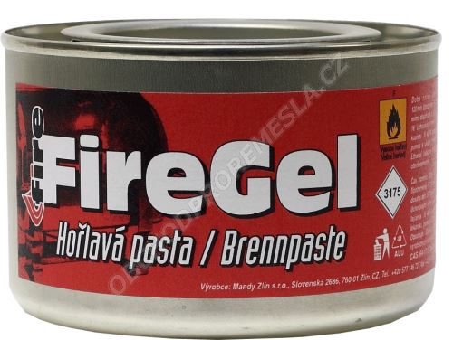 Hořlavá pasta 200 g Fire 18674 plechovka