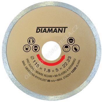 Diamant.kotouč 115 mm plný